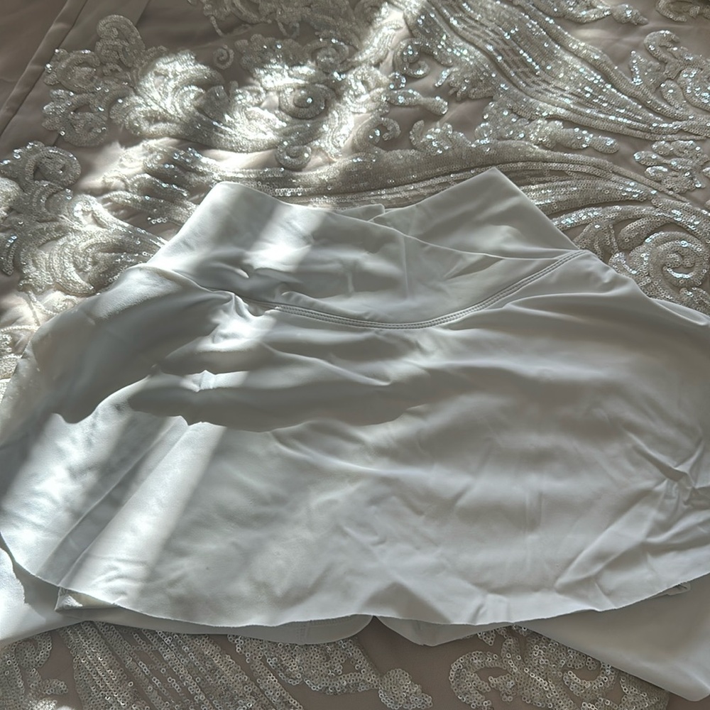 Women’s white tennis skirt
